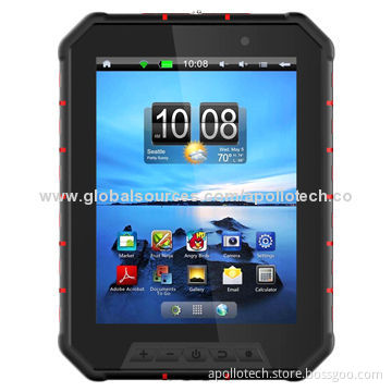 8-inch 3G Waterproof Tablet PC, 1,024 x 768 Pixels, Samsung Quad-core, 16GB Flash, Android 4.0
